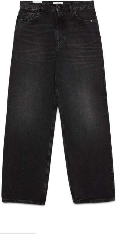 Amish Vintage Gerecyclede Denim Jeans met Logodetail Zwart Dames