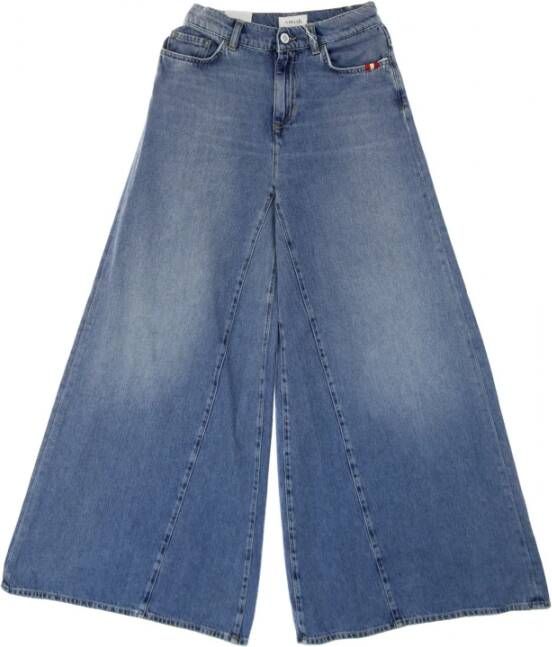 Amish Wide Jeans Blauw Dames