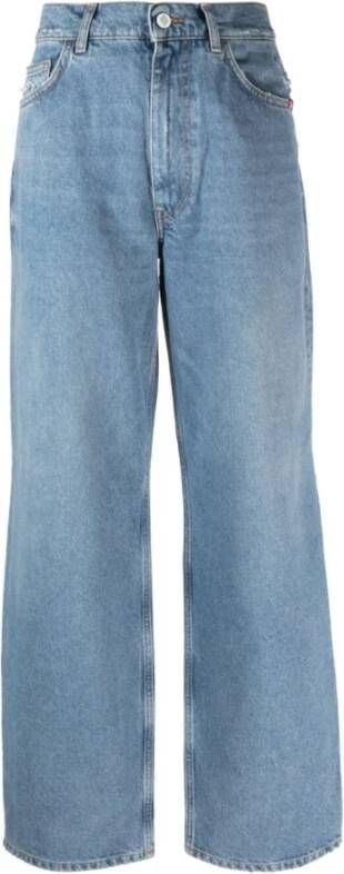 Amish Wide Jeans Blauw Dames