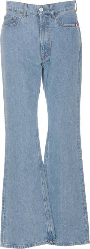 Amish Wide Jeans Blauw Dames