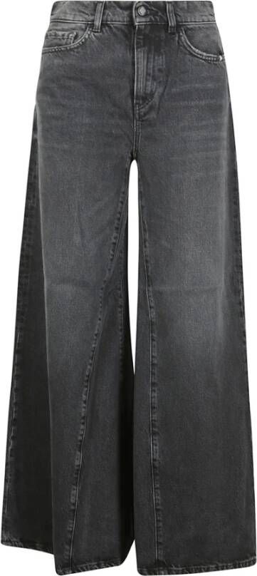 Amish Wide Jeans Zwart Dames