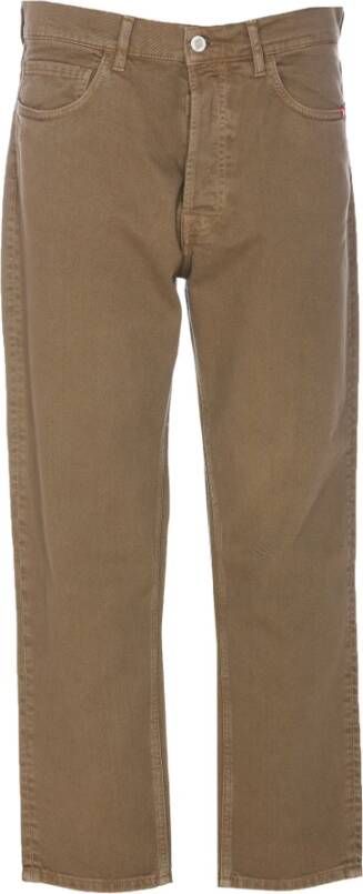 Amish Straight Trousers Bruin Heren