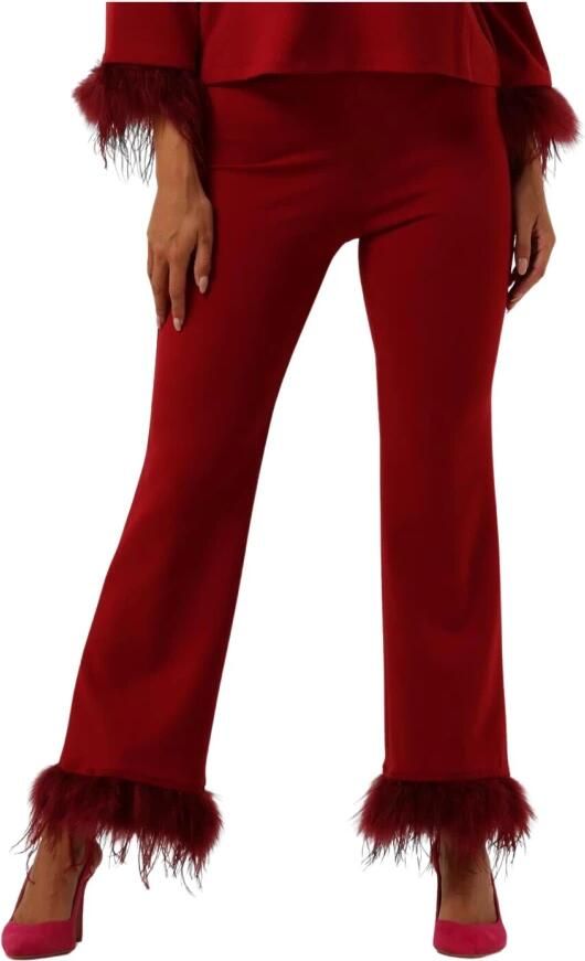 Ana Alcazar Rode Elegante Broek met Veren Red Dames - Foto 5