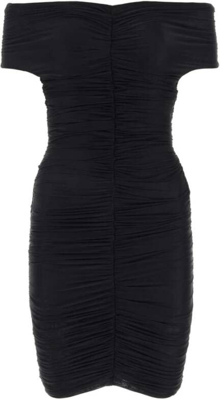Andamane Zwarte stretch nylon mini jurk Zwart Dames