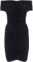 Andamane Zwarte stretch nylon mini jurk Zwart Dames - Thumbnail 1