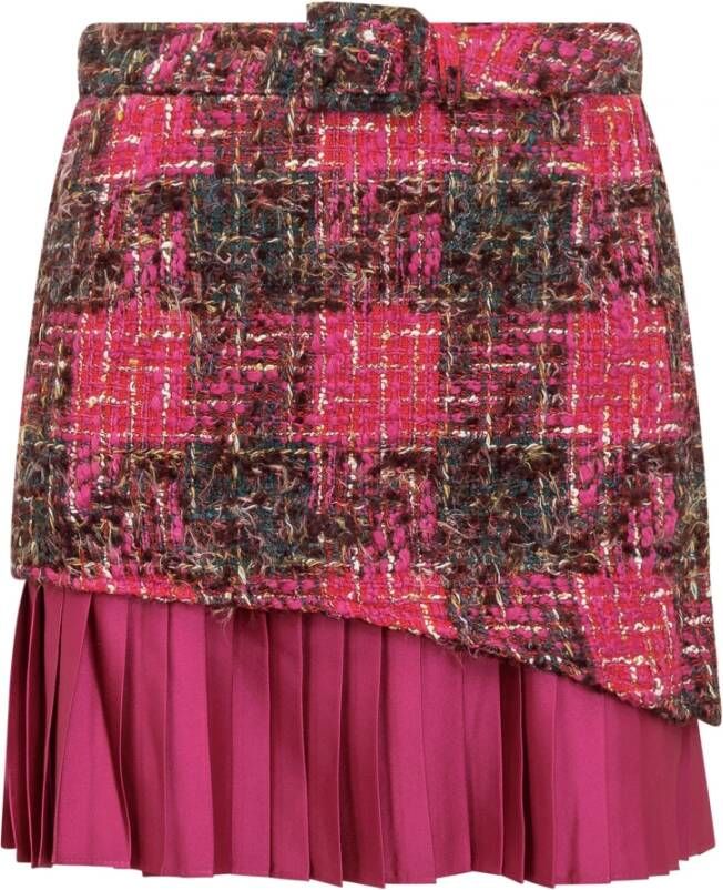 Andersson Bell Stijlvolle Lana Mix Gonna Rok Pink Dames