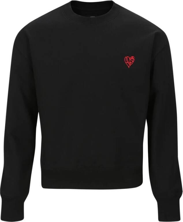 Andersson Bell Zwart Unisex Heart Sweatshirt Zwart Heren