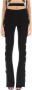 Andrea Adamo Andreadamo flared jersey pants with cut outs Zwart Dames - Thumbnail 1