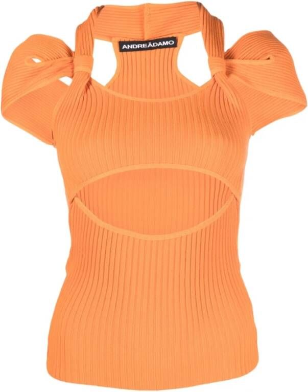 Andrea Adamo Blouses Oranje Dames