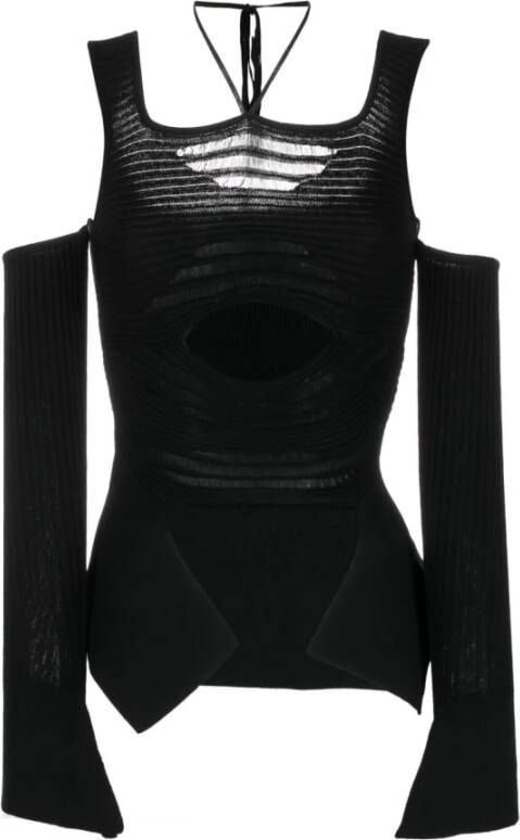 Andrea Adamo Long Sleeve Tops Zwart Dames