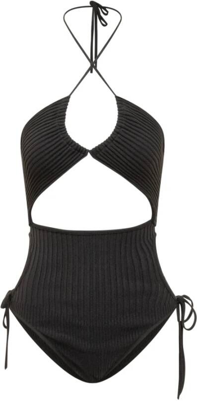 Andrea Adamo Mouwloze Bodysuit Top Stijl Black Dames