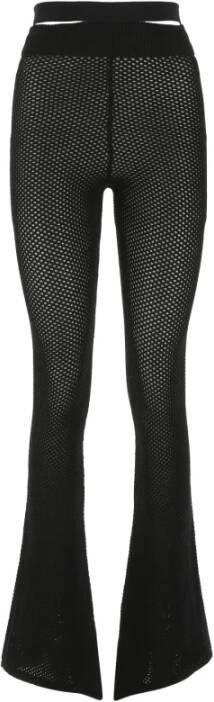 Andrea Adamo Brede broek Zwart Dames