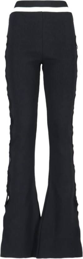 Andrea Adamo Brede broek Zwart Dames