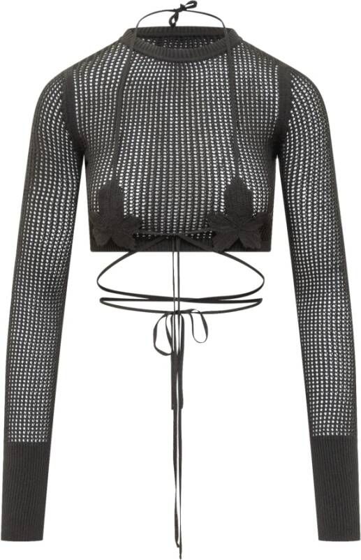 Andrea Adamo Long Sleeve Tops Zwart Dames