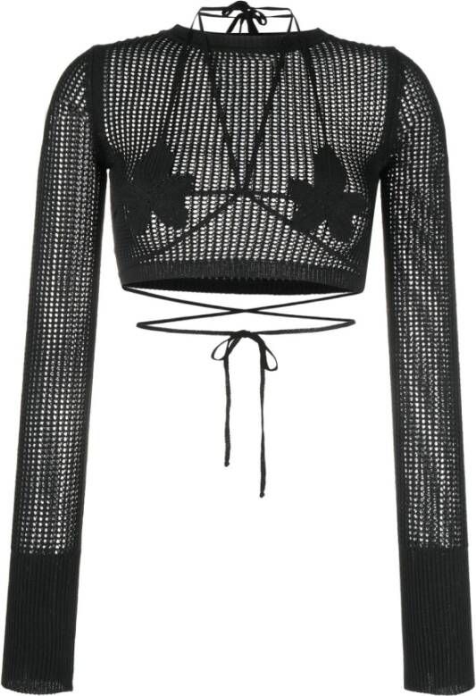 Andrea Adamo Long Sleeve Tops Zwart Dames