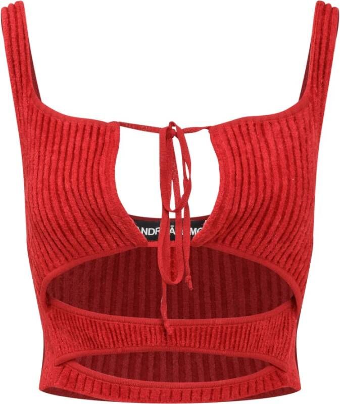 Andrea Adamo Sleeveless Tops Rood Dames