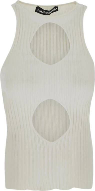 Andrea Adamo Sleeveless Tops Wit Dames