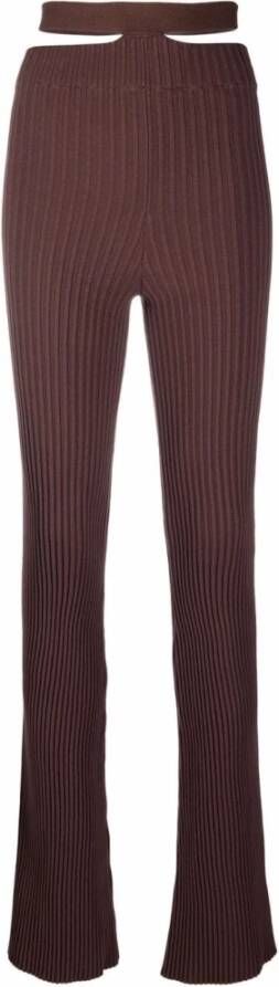 Andrea Adamo Straight Trousers Bruin Dames