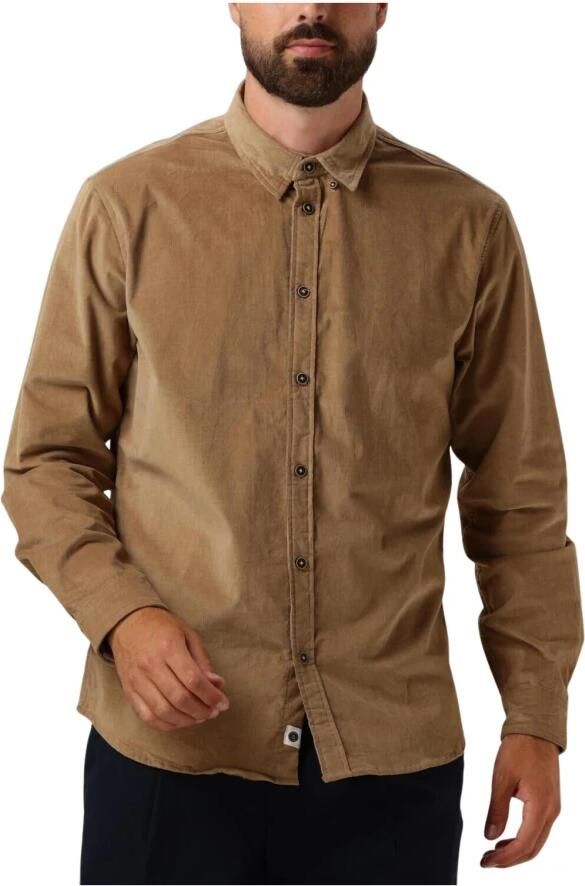 ANERKJENDT Heren Overhemden Akleif Solid Cord Shirt Beige - Foto 9