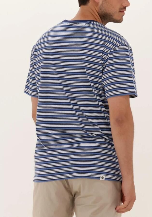 ANERKJENDT Heren Polo's & T-shirts Akkikki Blue Stripe Tee Blauw - Foto 3