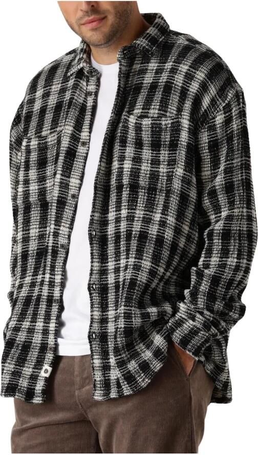 ANERKJENDT Heren Overshirts Aklouis Structure Check Shirt Zwart - Foto 8