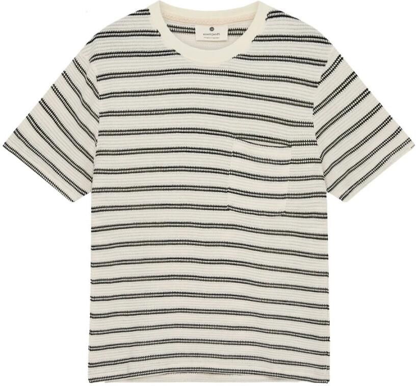 ANERKJENDT Heren Polo's & T-shirts Akkiki Jacq Stripe Tee Ecru