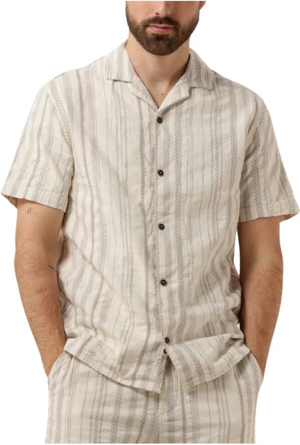 ANERKJENDT Heren Overhemden Akleon S s Structure Shirt Beige - Foto 3
