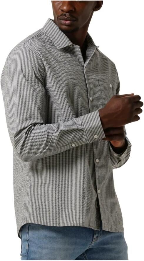 ANERKJENDT Heren Overhemden Akkurt L s Stripe Shirt Olijf - Foto 10