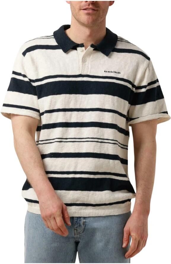 ANERKJENDT Heren Polo's & T-shirts Aksofus Stripe S s Knit Gebroken Wit - Foto 6