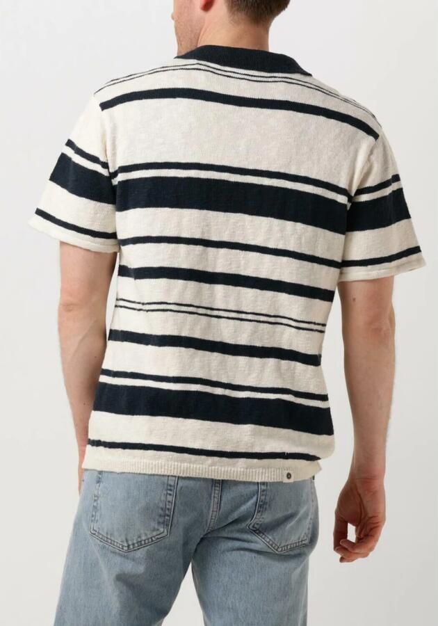 ANERKJENDT Heren Polo's & T-shirts Aksofus Stripe S s Knit Gebroken Wit - Foto 5