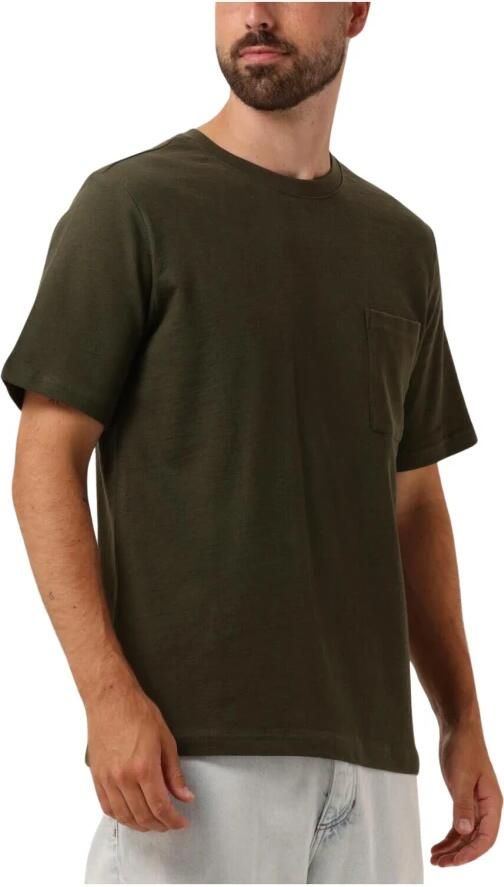 ANERKJENDT Heren Polo's & T-shirts Akkikki S s Structure Tee Donkergroen - Foto 4