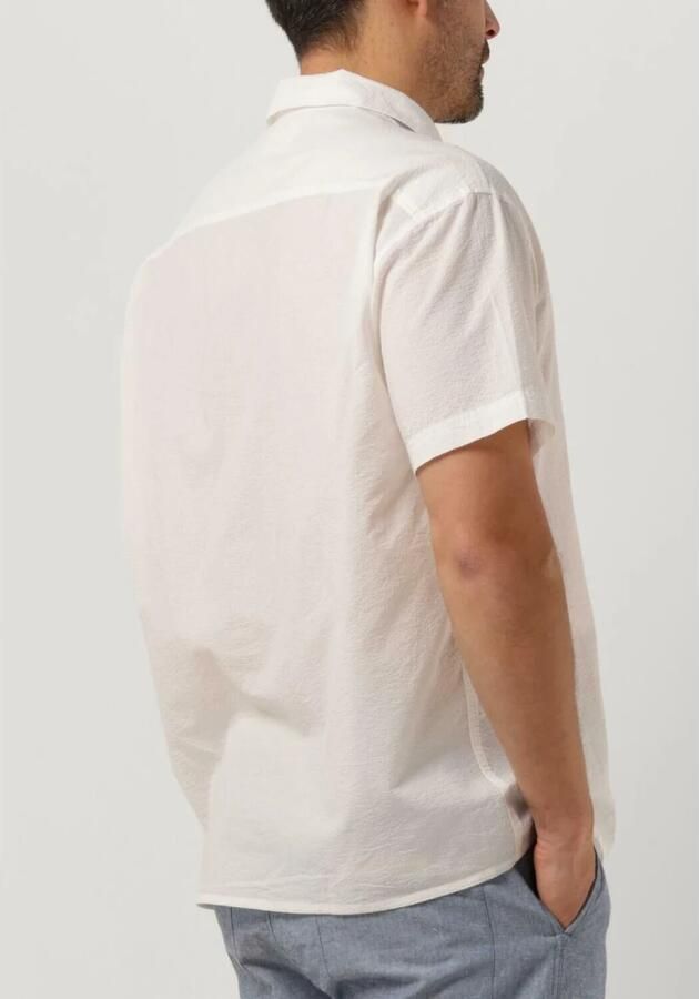 ANERKJENDT Heren Overhemden Akkarsten S s Seersucker Shirt Gebroken Wit - Foto 5