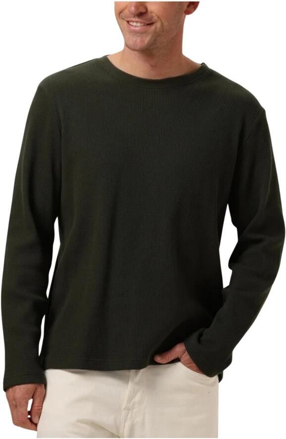 ANERKJENDT Heren Polo's & T-shirts Akkikki L s Waffle Tee Donkergroen - Foto 7