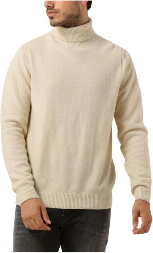 ANERKJENDT Heren Truien & Vesten Aknico Solid Roll Neck Lambswool Gebroken Wit - Foto 6