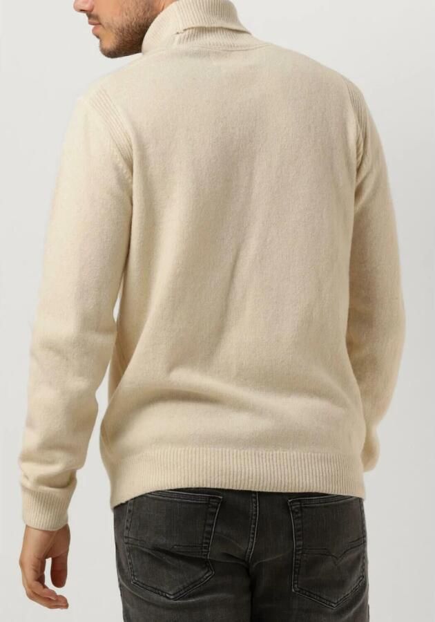 ANERKJENDT Heren Truien & Vesten Aknico Solid Roll Neck Lambswool Gebroken Wit - Foto 5