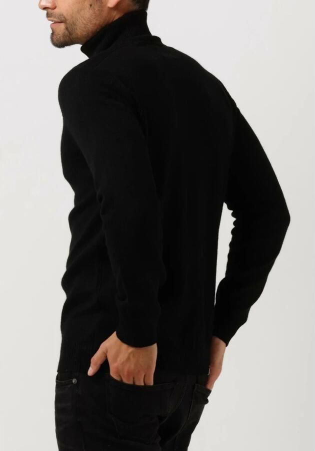 ANERKJENDT Heren Truien & Vesten Aknico Solid Roll Neck Lambswool Zwart - Foto 5