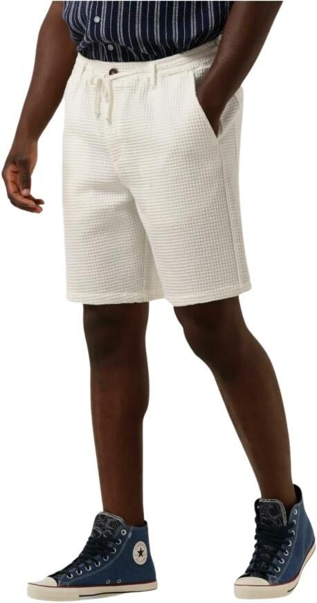 ANERKJENDT Heren Broeken Aklt Jan Waffle Ela Shorts Wit - Foto 3