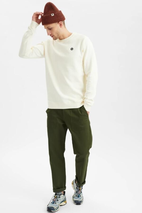 ANERKJENDT Heren Truien & Vesten Akallen Noos Crewneck Creme - Foto 6