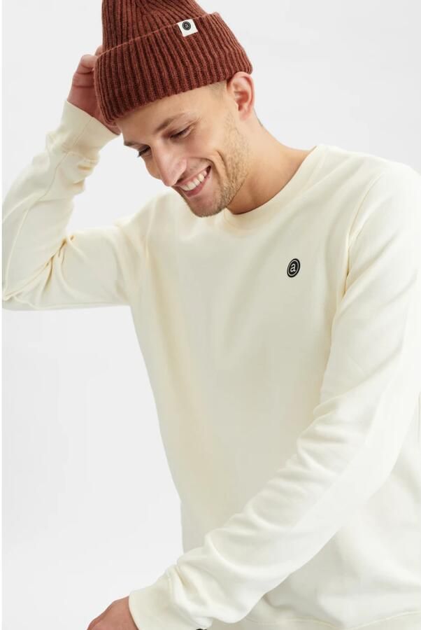 ANERKJENDT Heren Truien & Vesten Akallen Noos Crewneck Creme - Foto 4
