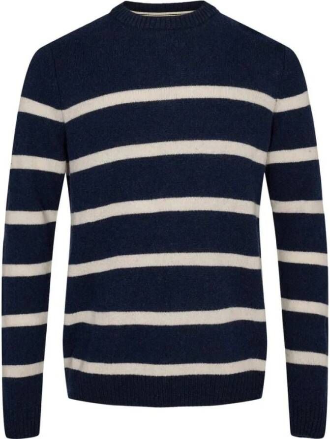 Anerkjendt Donkerblauwe Trui Akrico Stripe Lambswool