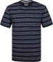 ANERKJENDT Heren Polo's & T-shirts Akkikki Curve Stripe Tee Donkerblauw - Thumbnail 2
