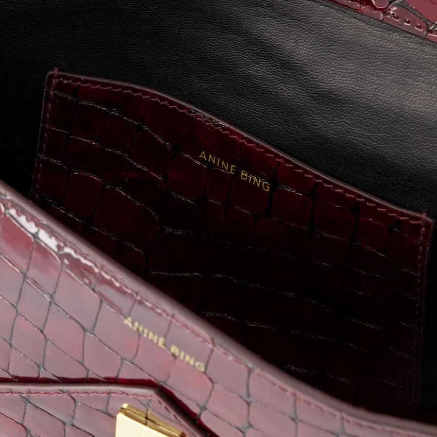 Anine Bing Clutches Elly Small Clutch Leather Burgundy in rood - Foto 2