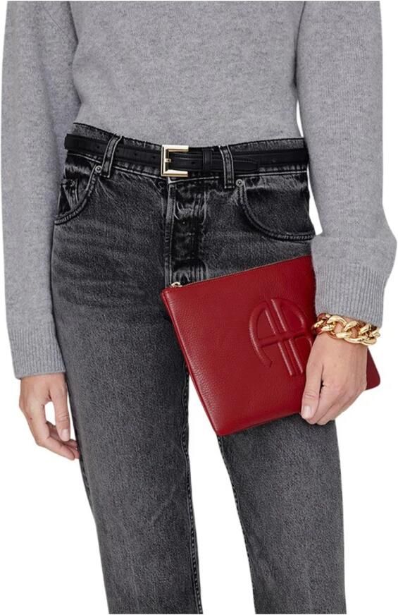Anine Bing Clutches Lili Clutch Leather Red in rood - Foto 2