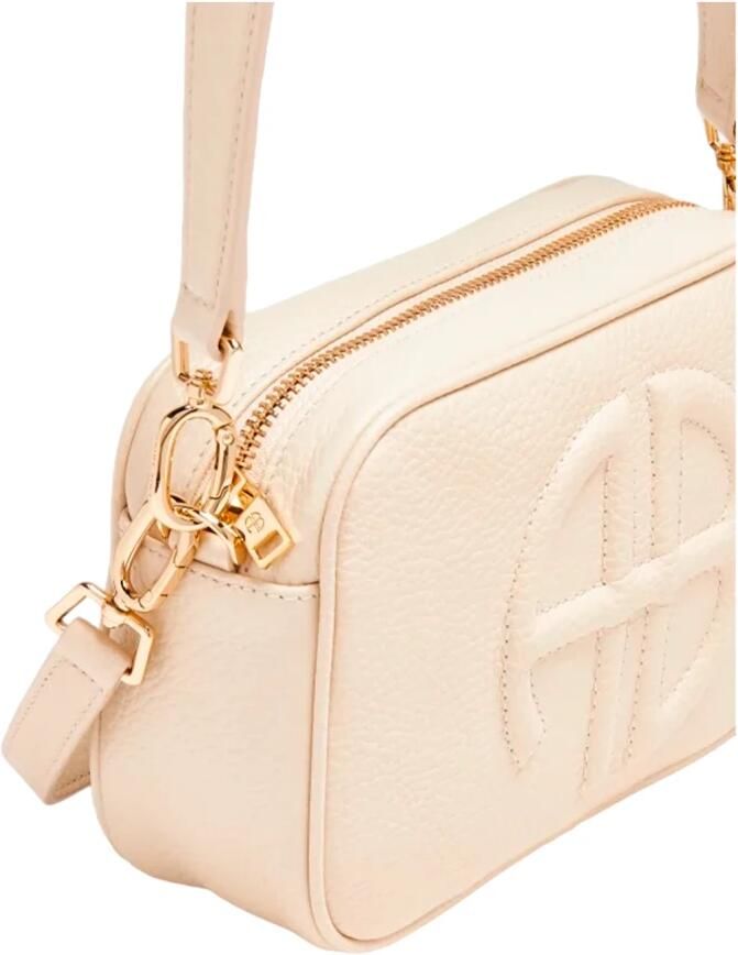 Anine Bing Gestileerde schoudertas met gouden details Beige Dames - Foto 4