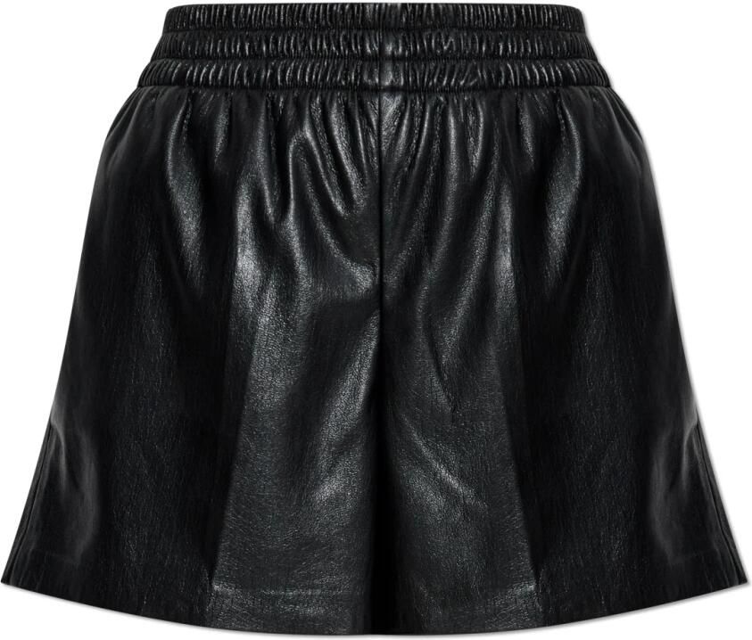 Anine Bing Kam vegan leren shorts Black Dames