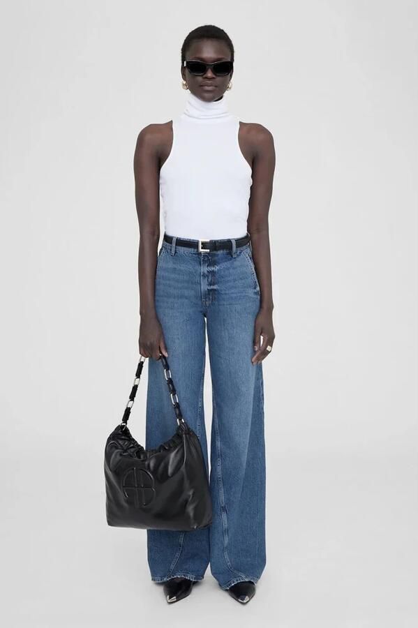 Anine Bing Hobo bags Kate Shoulder Bag Leather Black in zwart - Foto 3