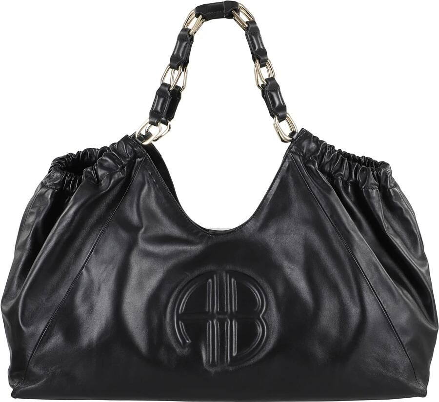 Anine Bing Shoppers & Totes Kate Shopper Bag Leather Black in zwart