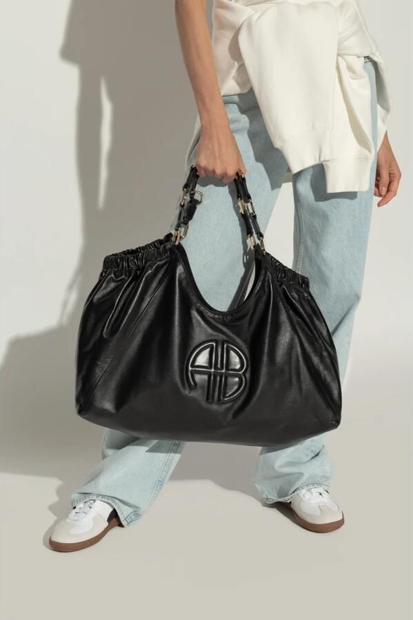 Anine Bing Shoppers & Totes Kate Shopper Bag Leather Black in zwart - Foto 4