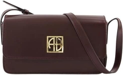Anine Bing Hobo bags Elly Crossbody Leather Burgundy in rood