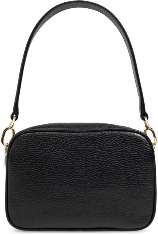 Anine Bing Zwarte Leren Crossbody Tas met Handvat Black Dames - Foto 9